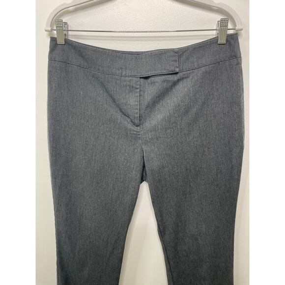 NY & Co Stretch Dress Career Pants Trouser Straight Leg Gray Womens 12 Y2K - Picture 2 of 9
